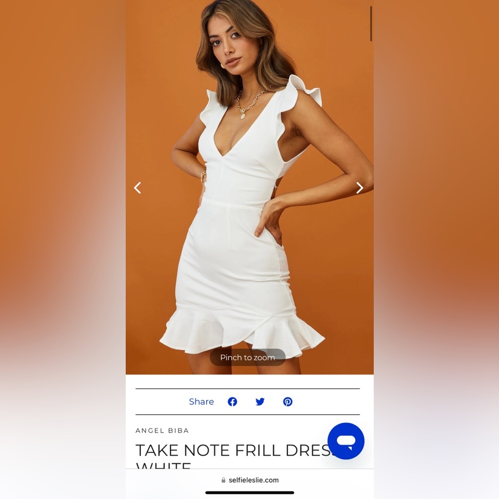 Selfie Leslie - Take Note Frill Dress - White